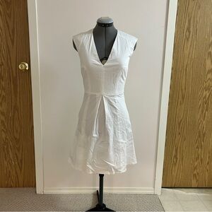 French Connection White V-Neck Mini Dress